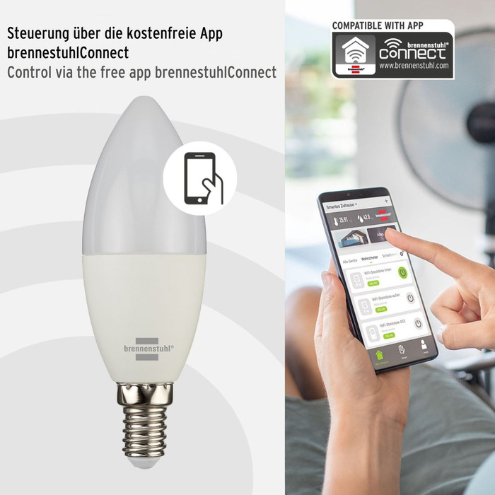 Kronlampa Smart LED 5,5W Brennenstuhl